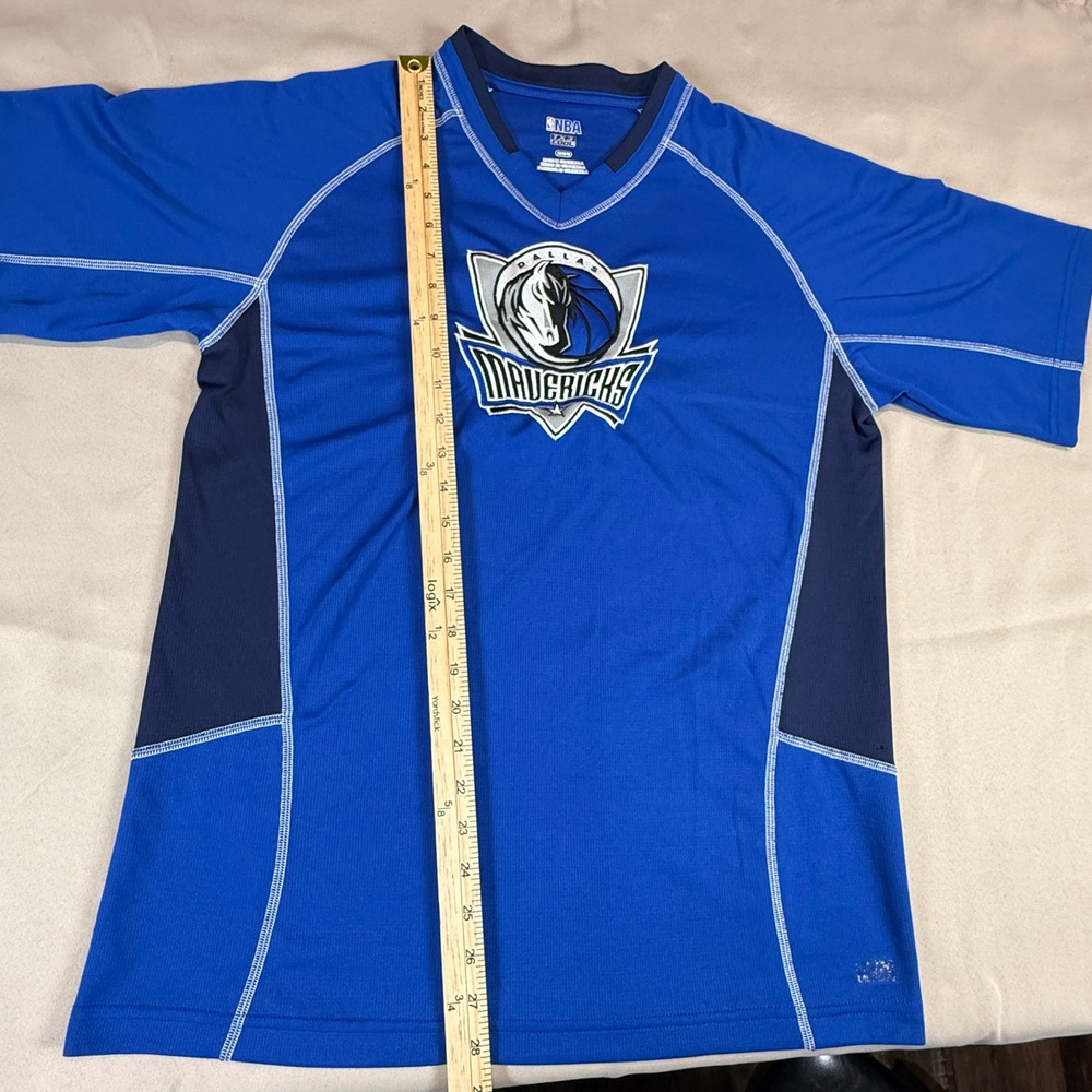 Dallas Mavericks NBA LS Athletic TX3 COOL Shirt Sz M Texas Basketball Mens - Picture 3 of 6